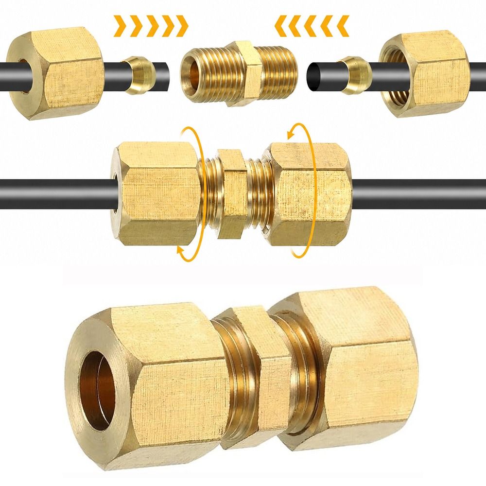 ข้อต่อท่อทองเหลืองแบบอัด ขนาด  - Compression Fitting Brass บทวิจารณ์และราคา